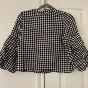 Zara Gingham Pattern Top